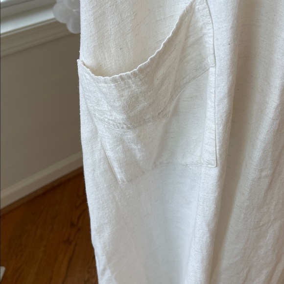 Ashro Cream cotton rayon Relaxed Fit minimalist Dress - Picture 5 of 10